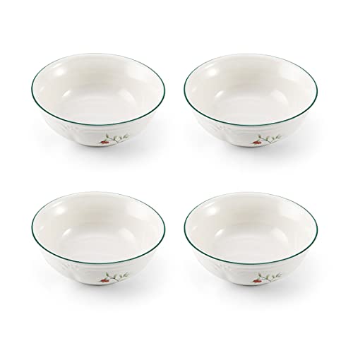 Image of Pfaltzgraff Winterberry Set of 4 Soup Cereal Bowls, 12 Ounce