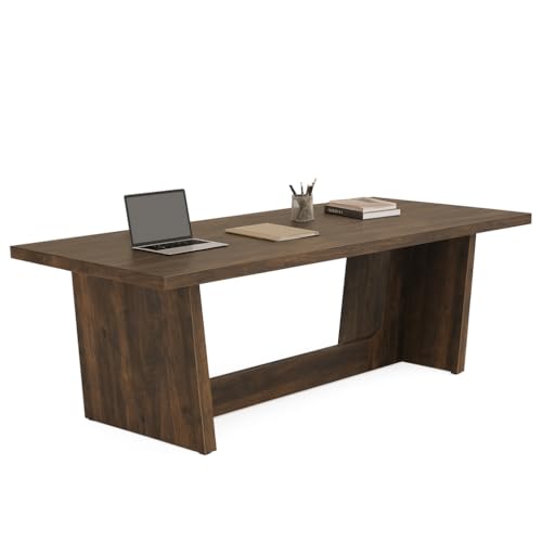 71" Executive Desk for Home Office – Industrial Rustic Wood