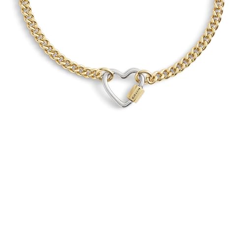 COACH Women's Signature Carabiner Heart Link Bracelet3