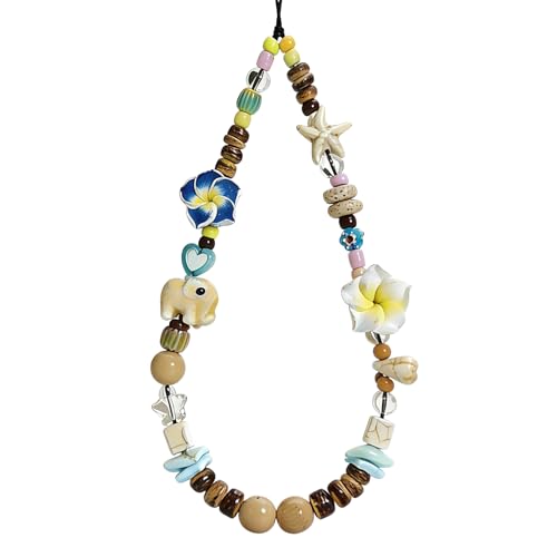 Image of Cute Beaded Camera Wrist Strap for Phone, Digital Camera Charm Lanyard, Pearl Beaded Chain for Bag Keychain Gift