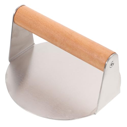 UPKOCH Prensa para Hamburguesas Redonda De Cocina Prensa para Carne De Acero Inoxidable Herramienta para Prensar Hamburguesas Parrilla