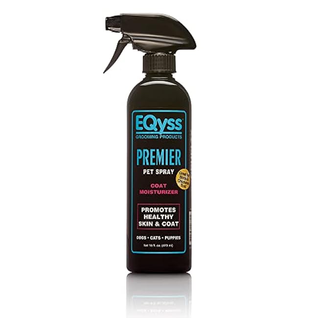 EQyss Premier Pet Spray - Moisturizes & Conditions for Healthy Skin & Coat, Non- greasy, Repels Dust & Dirt - Great for Dogs, Cats, Puppies (16 oz)-JmknokAF