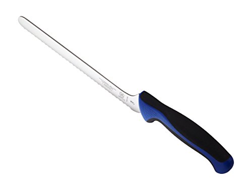 Mercer Culinary Millennia Colors 8-Inch Offset Wavy Edge Bread Knife, Blue #TOP2