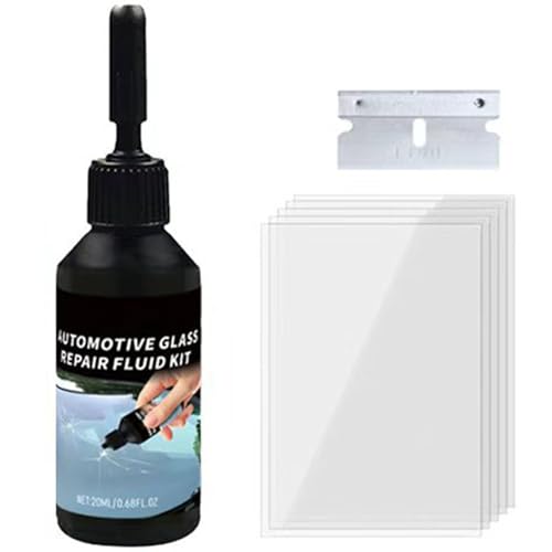 Pitadue Réparation de pare-brise avec résine haute résistance et film de durcissement pour réparation de vitres