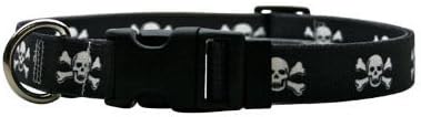 Skulls Dog Collar - Size Extra Small 8" to 12" Long