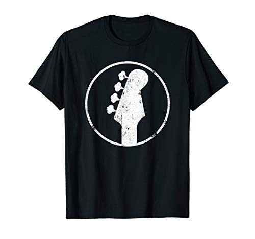 Bass Player T shirt 4 String Headstock Distressed Bass Gift