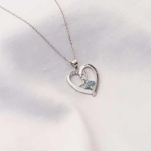 WSNANG Dancer Necklace Never Miss a Chance To Dance Pendant jewelry with Inspirational Gift Card for Friend Sister Mom Dancing Gifts3