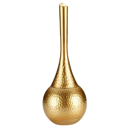 Gold Toilet Brush 15 Inch Toilet Bowl Cleaner Brush and Holder Set with Comfortable Non-Slip Handle Bathroom Cleaning Tool for Deep Stain Removal