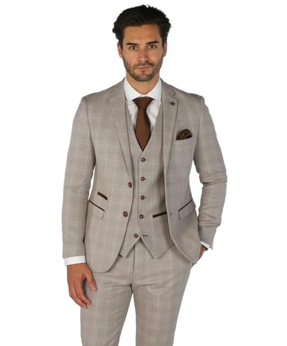 Costume 3 pièces carreaux homme contre les plis en mariage