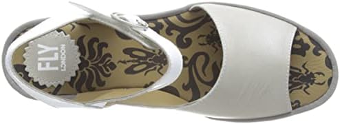 Fly London Women's Ankle-Strap Sandal, Silver Offwhite, 9.5 | Image 2