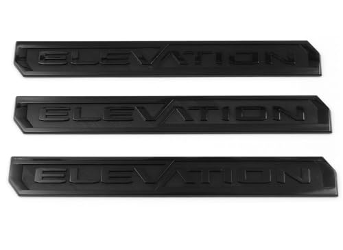 Image of 6pack 2019-2026 Sierra Elevation 4x4 Emblem Door Rear Tailgate Nameplate 3D Badge Replacement for Sierra 1500 2500HD 3500HD 84682634 (Gloss All Black)