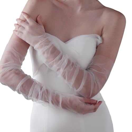 Wedding Gloves For Bride And Bridesmaids Evening Parties Fingerless Arm Sleeves Arm Gloves For Formal Special Occasion
