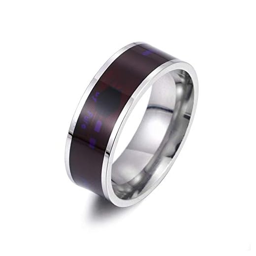 Odetina NFC oura Ring Smart Ring Wearable Technology Unisex Phone Smart Accessories Heartbeat Rings for Couples (Silvery12)