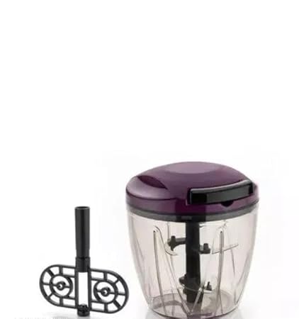 SRH Polypropylene Handy and Compact Chopper with 6 Stainless Steel Blades and Whisker for effortlessly Chopping Vegetables and Fruits for Kitchen