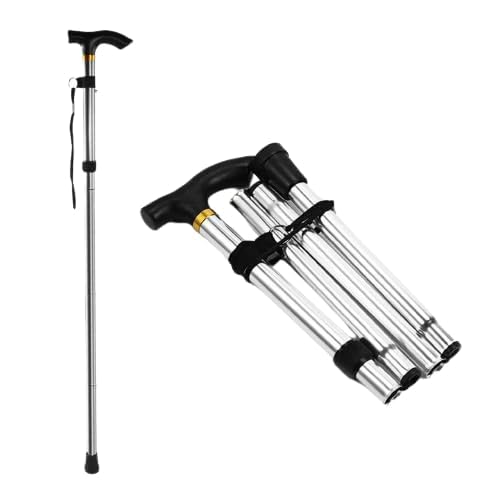 Manikaran Care Walking Cane, Folding Cane for Man & Women, Portable Lightweight | 5-Level Adjustable Height, Collapsible Cane for Seniors Balancing Mobility Aid (Multicolour) (B0CVFSKJPR) Amazon Price History, Amazon Price Tracker