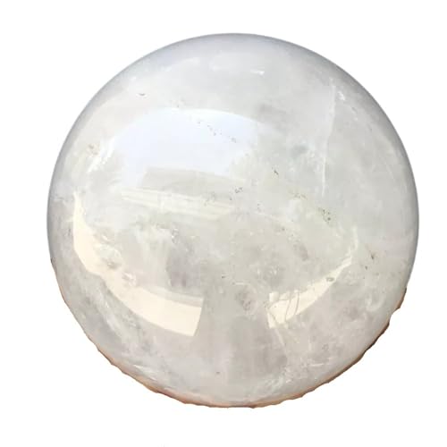 AEVHBAMXN 1pc 300-400g White Quartz Ball Crystal Stone Degaussing Decorative