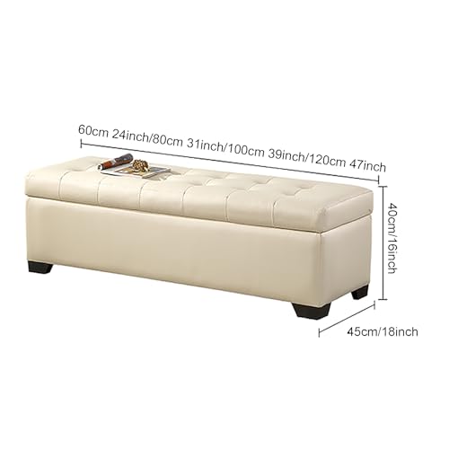 Asiento de extremo de cama con almacenaje secreto para mantas y ropa 3