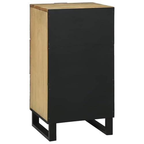 Aparador rustico de madera maciza de mango de 40 cm con 3 cajones 7