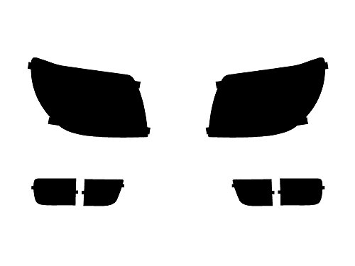 Rvinyl Headlight Protection Film Covers Compatible with Toyota 4Runner 2003-2005 - Blackout Smoke