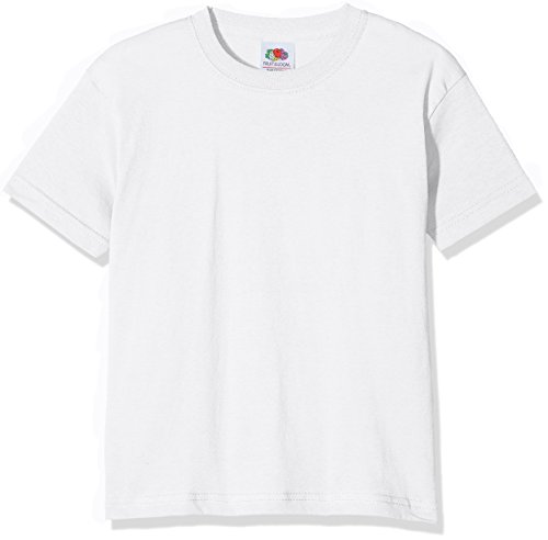 Fruit of the loom Jungen Original T Kids T-Shirt, Weiß (White 000),...