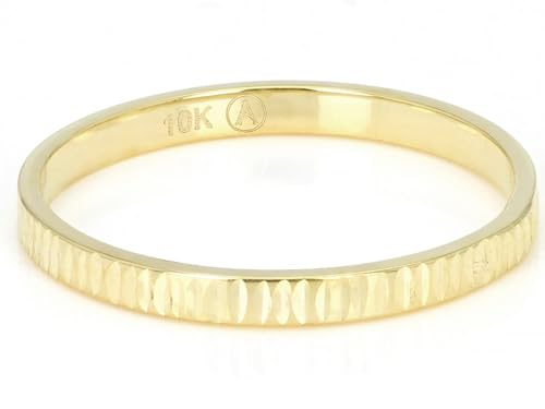 JTV 10K Gold 2 mm Textured Band Ring - Unisex Wedding Band - Elegant, Durable, & Comfortable for Everyday Wear, Anniversary, or Gift3