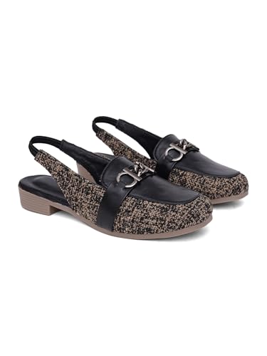 Image of TRYME Elegant Low Heel Mules for Women | Comfortable Slingback Shoes for Daily & Office Wear