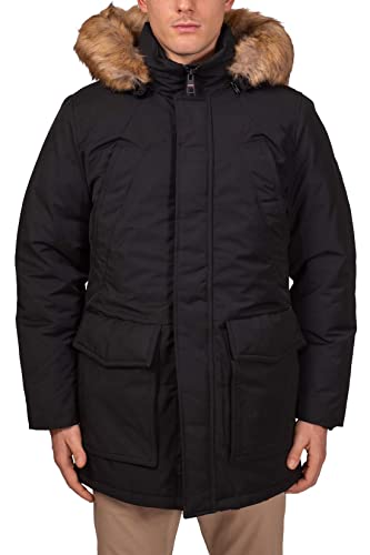 Tommy Hilfiger - Herren-Parka mit abnehmbarer Kapuze, Schwarz , XXL