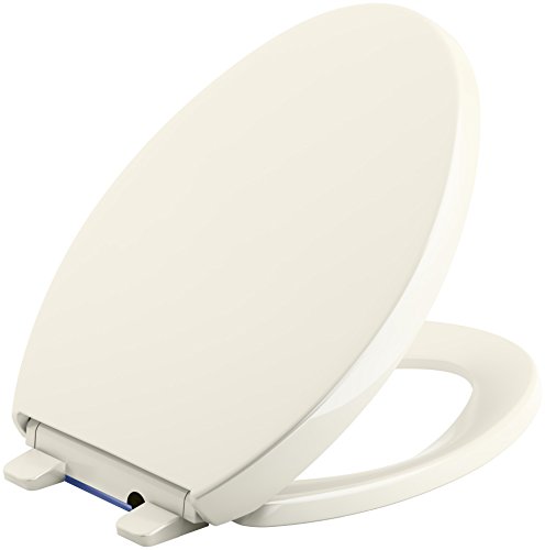 Review KOHLER FBA_75792-96 75792-96 Reveal Nightlight Quiet-Close with Grip-Tight Elongated-Front Toilet Seat, Biscuit