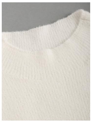 WDIRARA Women's Mock Neck Sleeveless Sweater Vest Split Tie Side Knit Crop Tank Top4