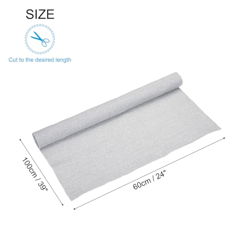 Image of MECCANIXITY 39 inch Elastic Cuffs Ribbed Trims Cotton Fabric Knit Rib Stretch Tape Cuff Sleeve Waistband for Sewing, 24 inch Wide Grey
