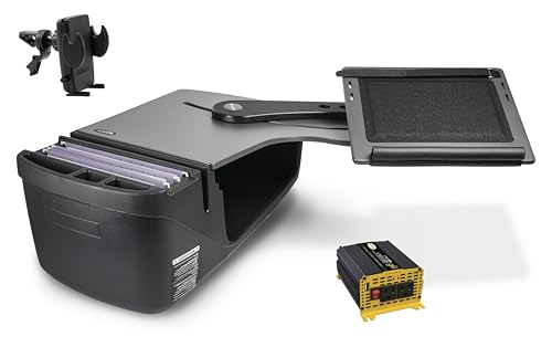 Bureau arrière gauche AutoExec avec onduleur 400W et support de téléphone
