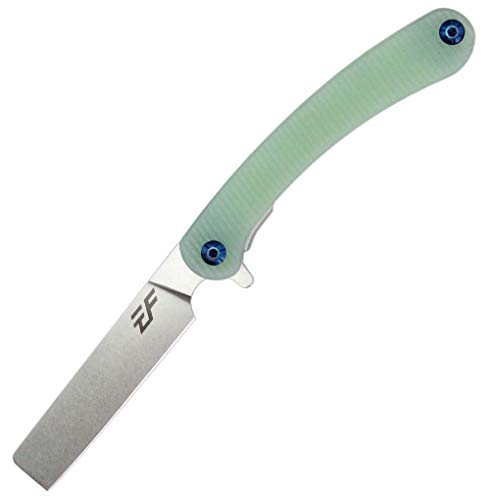 Eafengrow EF939 Folding Pocket Knife with D2 Steel Blade G10 Handle; EDC Pocket Folding Knife for Camping Survival and Outdoor (Jade)
