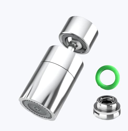 Esufeir 360 Giratorio Aireador Grifo Cocina FM22/M24 con Adaptador,Extension Difusor Atomizador Universal,Boquilla Cabezal Filtro Extensor Grifo Lavabo,Alargador Alcachofa Dosificador Acople Ducha