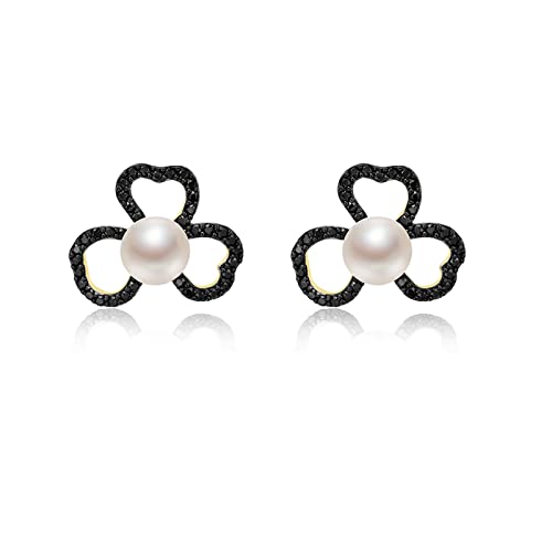 Boucles d'oreilles en Perles d'eau douce ZYFSHA trèfle Argent S925