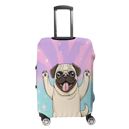 Carry On Luggage Cover Tie Dye Cute Pug Anti Scratch Travel Luggage Covers for Suitcase Anti-Scratch Travel Suitcase Cover4