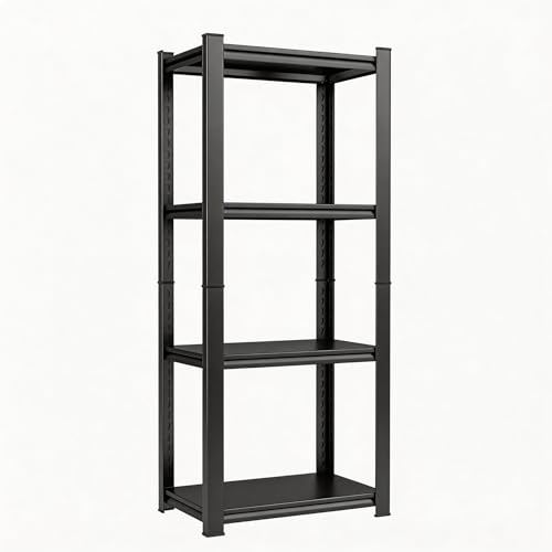 Image of 4 Tier Kitchen Storage Shelf, Kitchen Organizers Space Saving All Steel Freestanding Rack, Heavy Duty Metal Shelving Unit, Adjustable Open Shelf for Pantry Organizers and Storage 19.7 inchWx13.8 inchDx54.3 inchH
