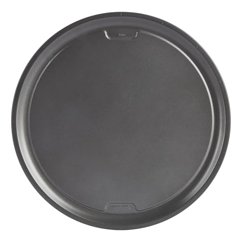 GoodCook PRO Pizza Pan Nonstick Warp & Scratch-Resistant Dishwasher-Safe Carbon Steel Construction for Even Baking Oven Safe to 480°F, 16-Inch, Gray