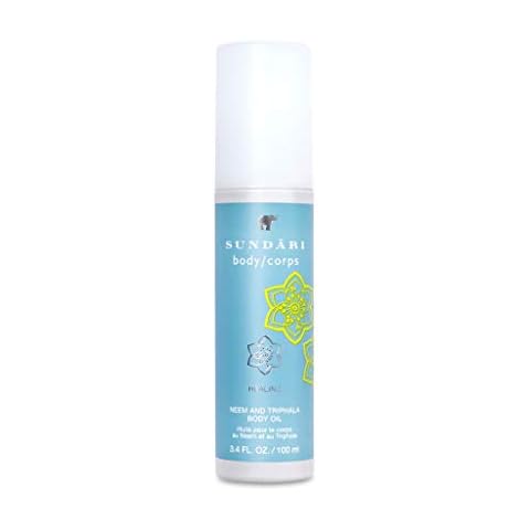 SUNDARI Neem and Triphala Body Oil - 3.4 Fl Oz, Nourishing Ayurvedic Formula, Deep Hydration, Skin Softening & Rejuvenation, All-Natural Ingredients Cover