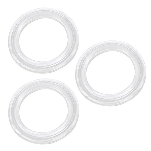 Ctyjia 3 Stücke Silikon Dichtungsring Unterlegscheibe, Tri-Clamp Dichtung, 72mm ID, für OD 91mm Sanitärrohr Schweißzwinge