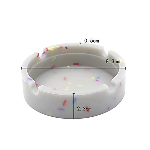 Car Ashtray, Luminous Silicone Ashtray Round Ash Tray, Cute Funny Glow In Dark Ashtray For Women Men Car Interior Accessories, 3.3 Inch #TOP5
