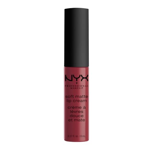 NYX Professional Makeup Lippenstift, Soft Matte Lip Cream, Cremiges und mattes Finish, Hochpigmentiert, Langanhaltend, Vegane Formel, Farbton: Budapest