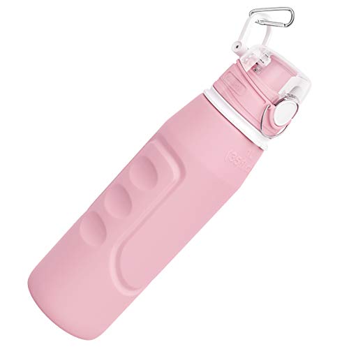 Valourgo 1L Collapsible Water Bottle BPA Free Portable Large Travel Mug Reusable Sports
