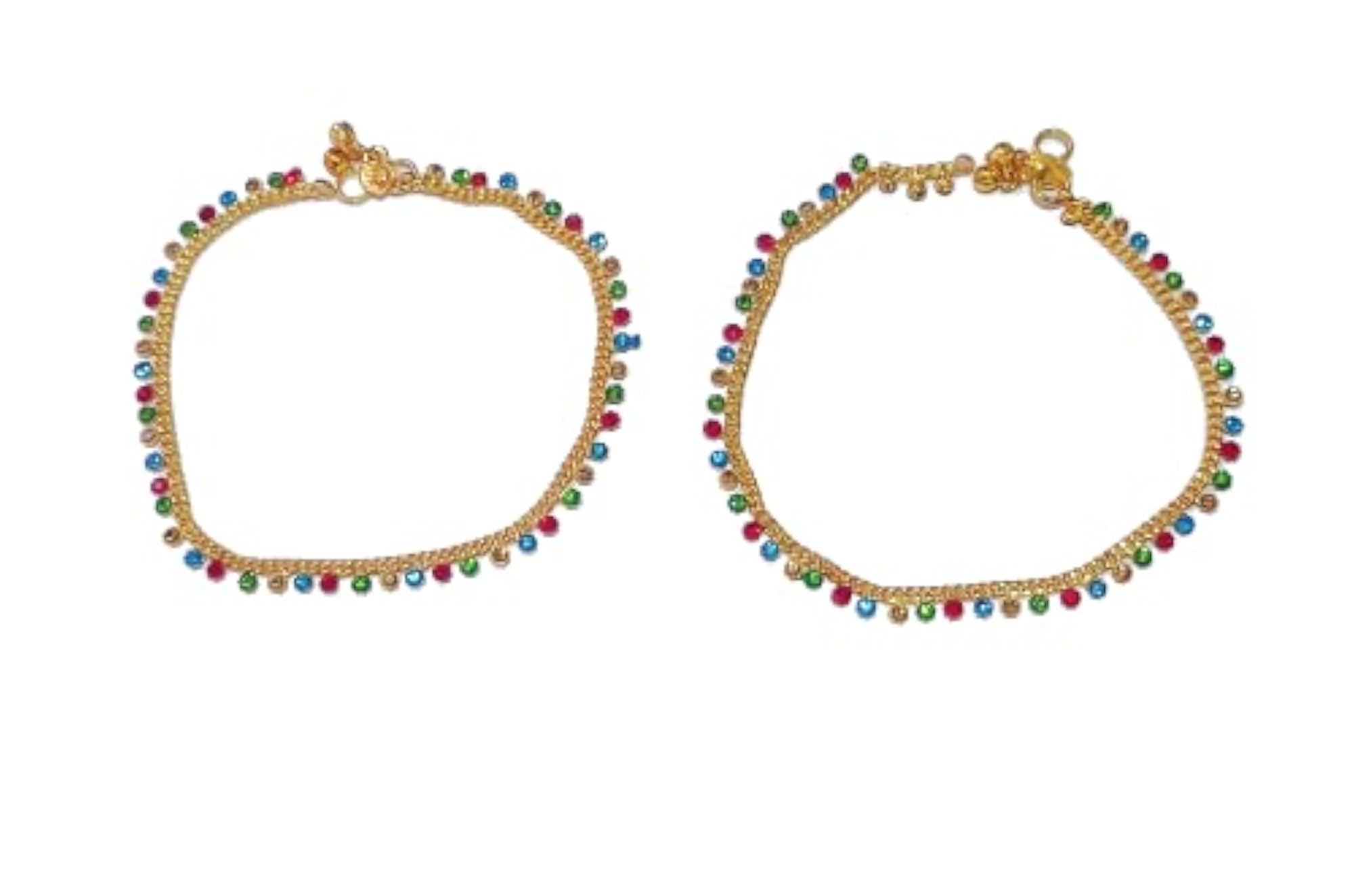 Women's Gold Plated Anklets Payal, Elegant Design