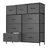 DUMOS Dresser for Bedroom, Dressers & Chests of Drawers Dresser Organizer, Wood Top Table Furniture with 9 Fabric Storage Tower Unit, Chest of Drawers for Closet, Living Room, Hallway, Porch