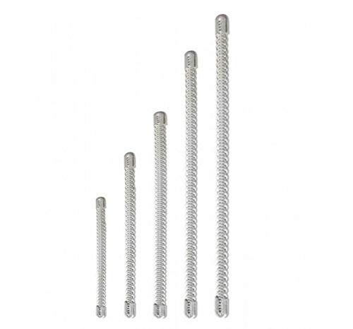 ZHONGJIUYUAN 20PCS - 5 Size Spiral Steel Bone Boning Corset Making Sewing Supplies Bodice, Spiral Wire Boning Metal Steel for Corset Wedding Dresses (5mm-W, 25/23/20/17/11cm)