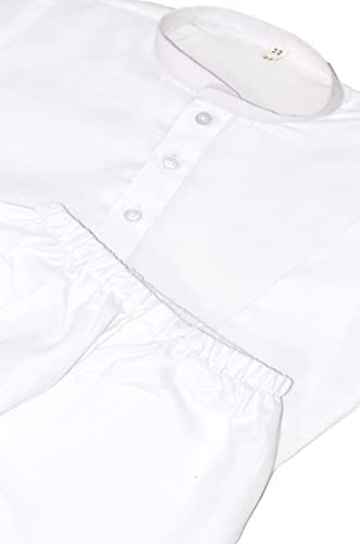Image of Chandrakala Kids 100% Cotton Kurta Pyjama Set for Boys Indian Traditional Party Wear Bollywood Style Wedding Dress, White (KK101WHI1)