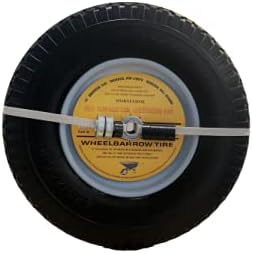 2 New HORSESHOE 4.80/4.00-8 Flat-Free Wheelbarrow Cart 16" Universal Black Cross Wheels w/Grease Fitting, Center Hub 3.25"-6", Installed 3/4" Bearing with Extra 5/8" Bearing