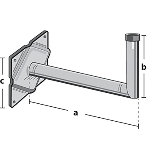 Televes Angle Wall Bracket, Galvanized, 38 mm