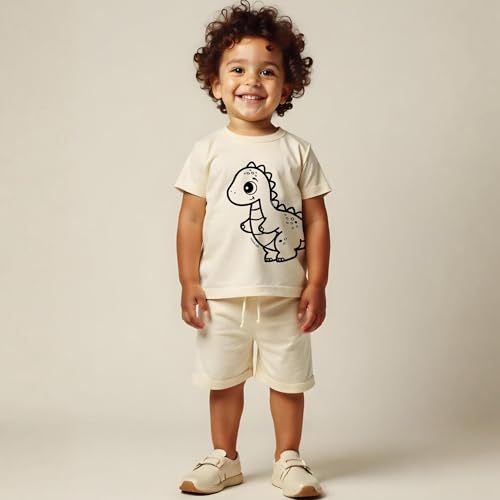 Image of minicult kids Kids Cotton Shorts and Matching Tshirt Coord clothing set with Cute Prints Clothing Set (200gsm Cotton Fabric)(pack of 2)