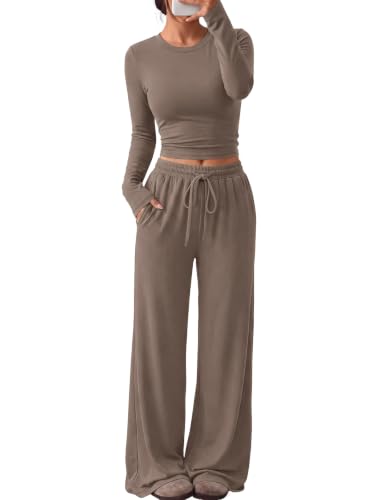 Image of Trendy Queen Women's 2 Piece 2026 Fall Fashion Lounge Set with Pockets
